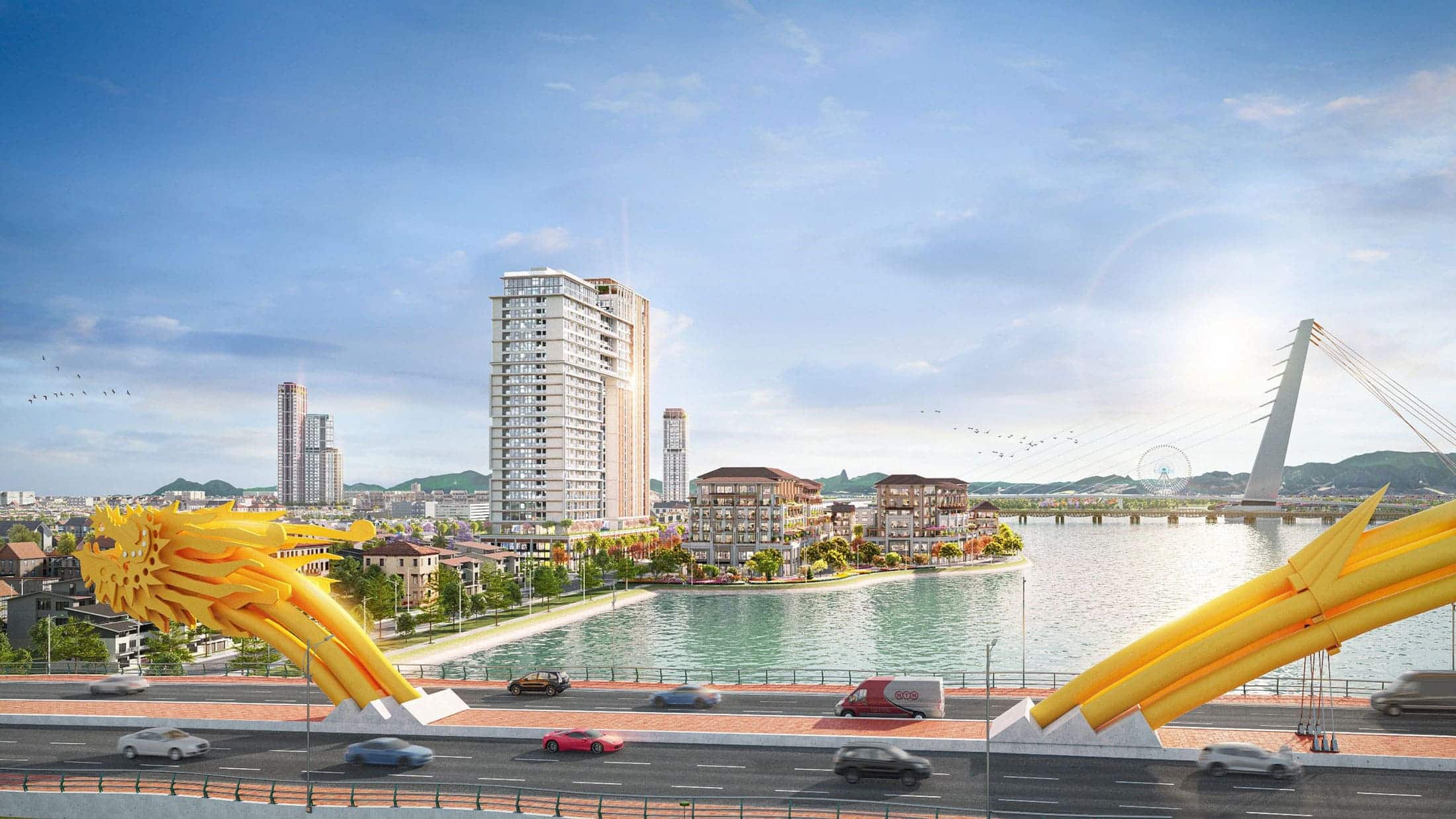 Tọa lạc bên bờ Sông Hàn, ngay chân Cầu Rồng. Dự án Sun Ponte Residences mang đến không gian sống đẳng cấp cho cư dân. Tọa lạc bên bờ Sông Hàn, ngay chân Cầu Rồng. Dự án Sun Ponte Residences mang đến không gian sống đẳng cấp cho cư dân.