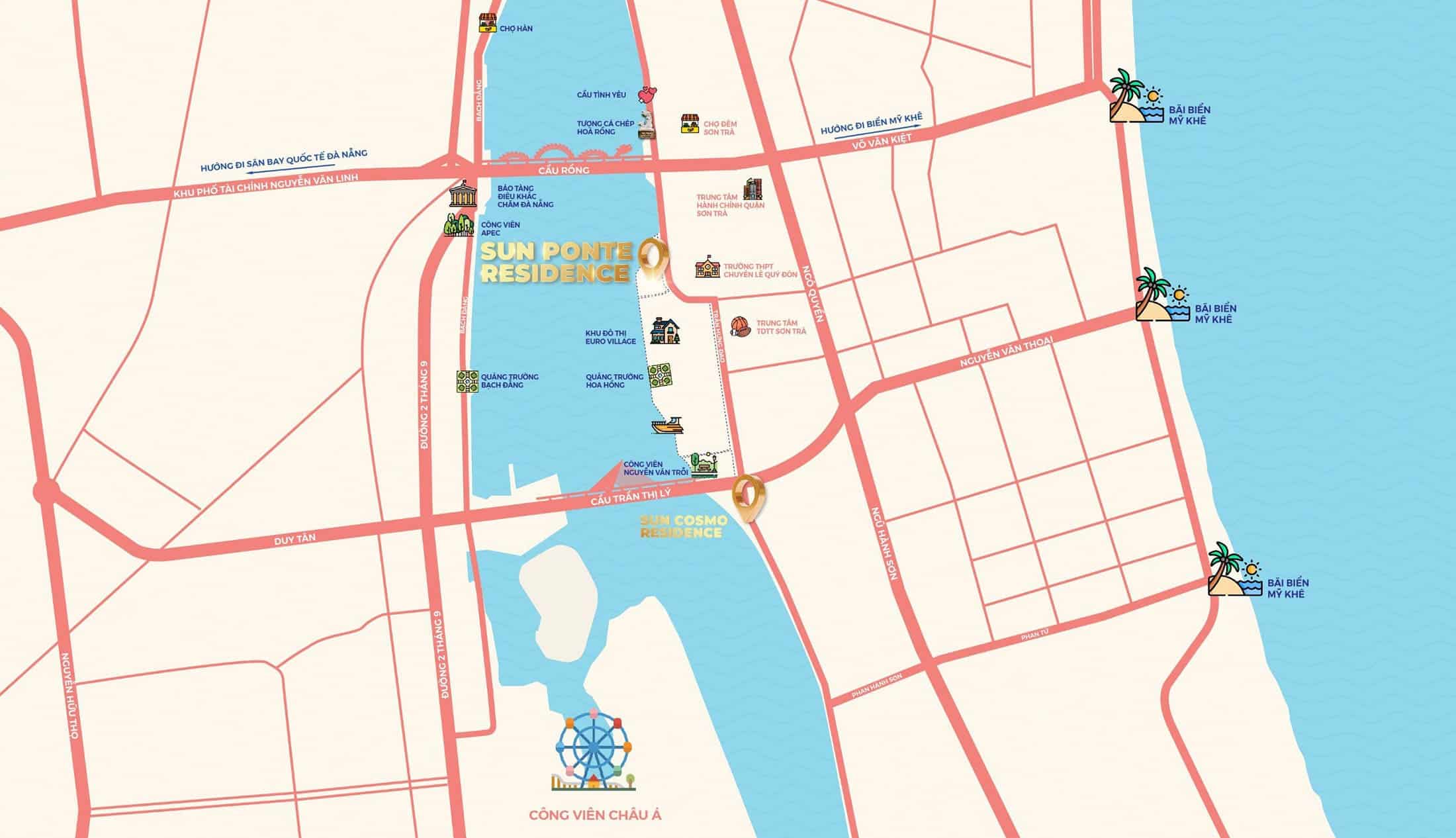 Vị trí Sun Ponte Residences tọa lạc tại Đường Trần Hưng Đạo, An Hải Tây, Ngũ Hành Sơn, Đà Nẵng. Vị trí Sun Ponte Residences tọa lạc tại Đường Trần Hưng Đạo, An Hải Tây, Ngũ Hành Sơn, Đà Nẵng.